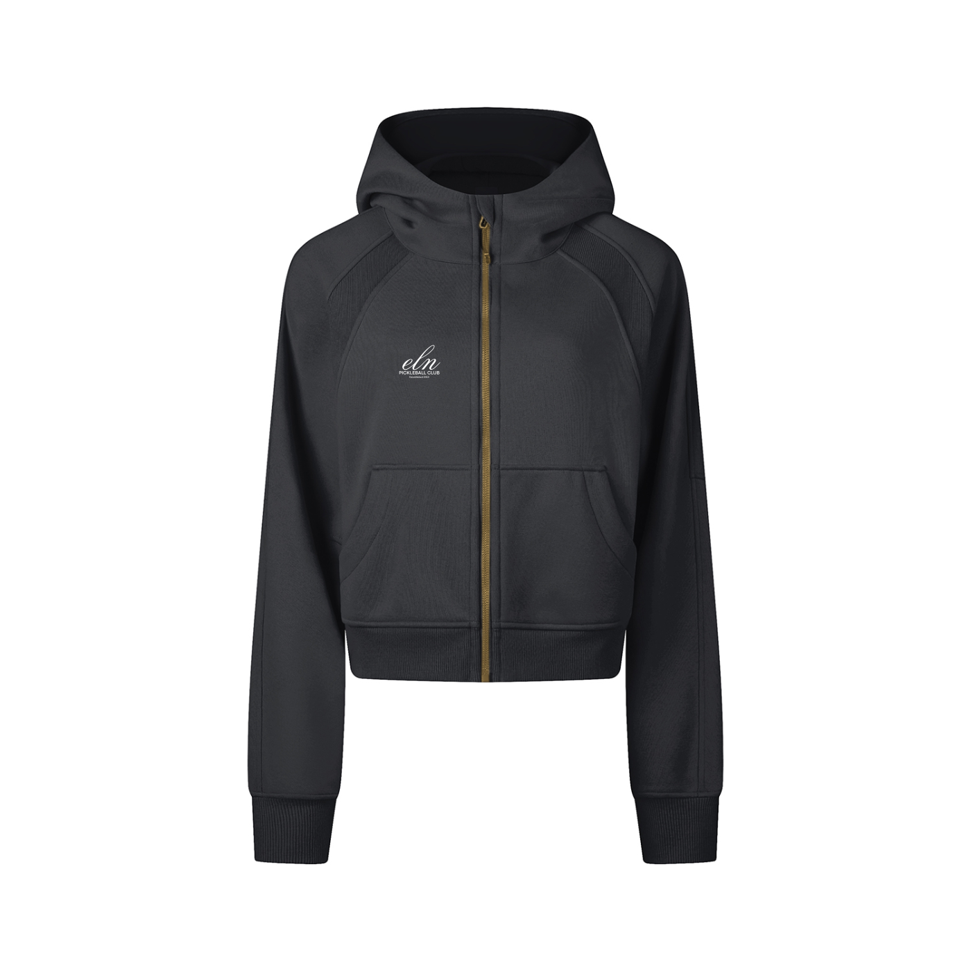 Cropped Zip-Through Hoodie