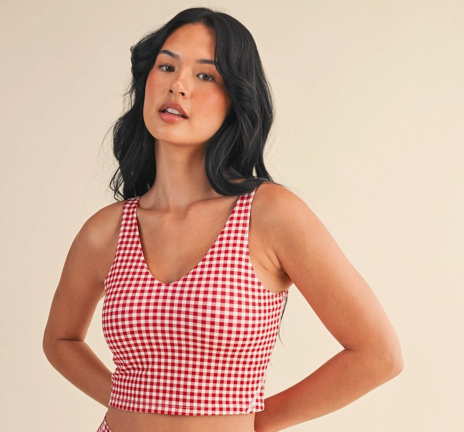 The Gingham Buttery Serve Tank