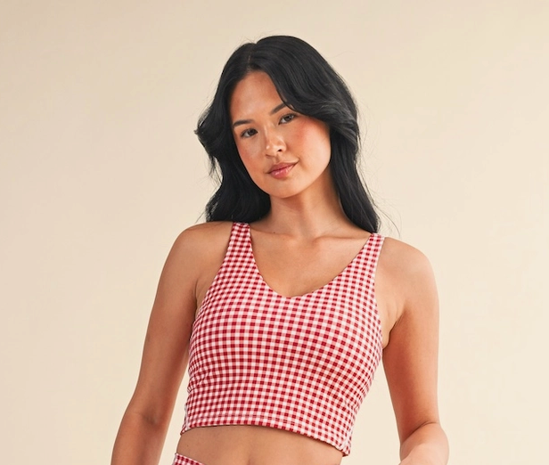 The Gingham Buttery Serve Tank