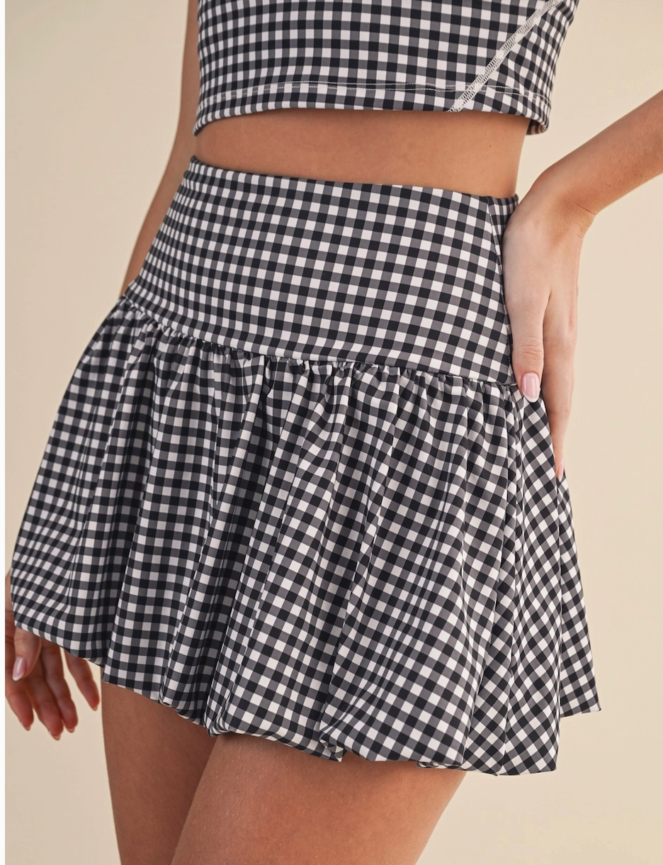 Gingham Bubble Skirt