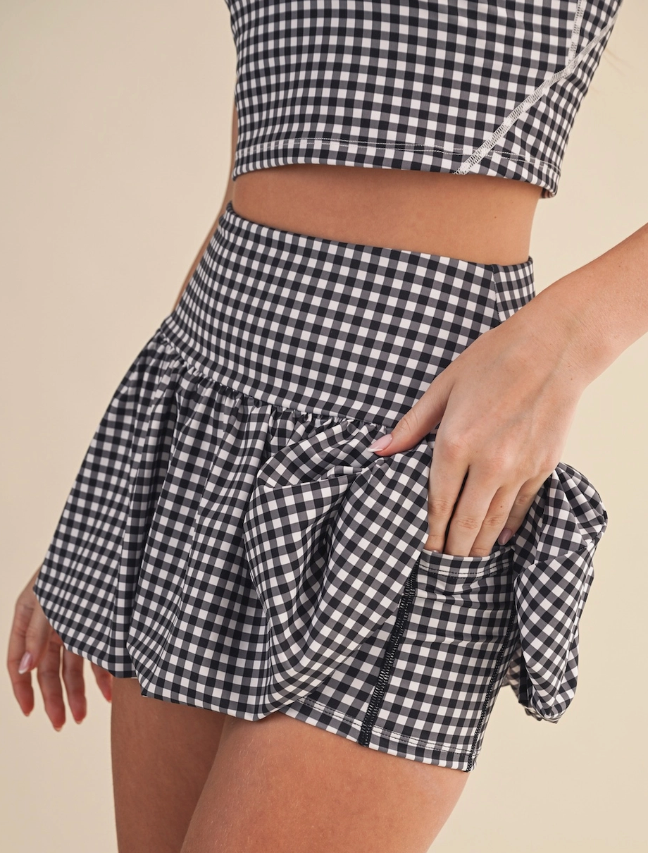 Gingham Bubble Skirt