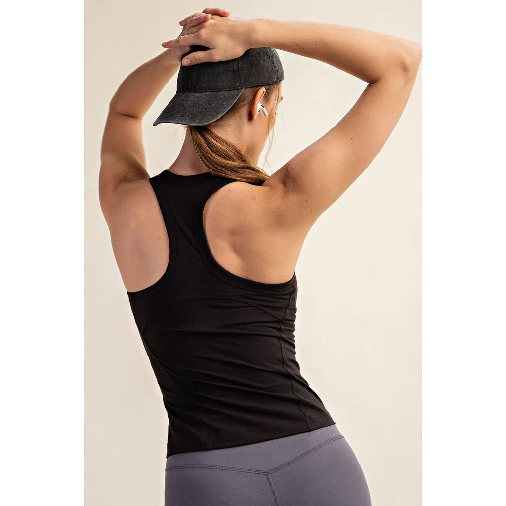 BUTTER SLEEVELESS RACER BACK TANK TOP