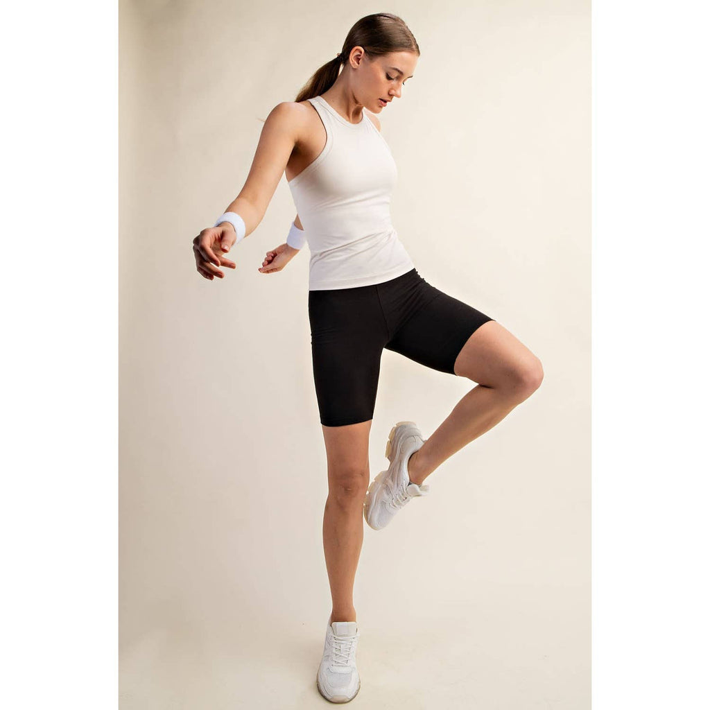 BUTTER SLEEVELESS RACER BACK TANK TOP