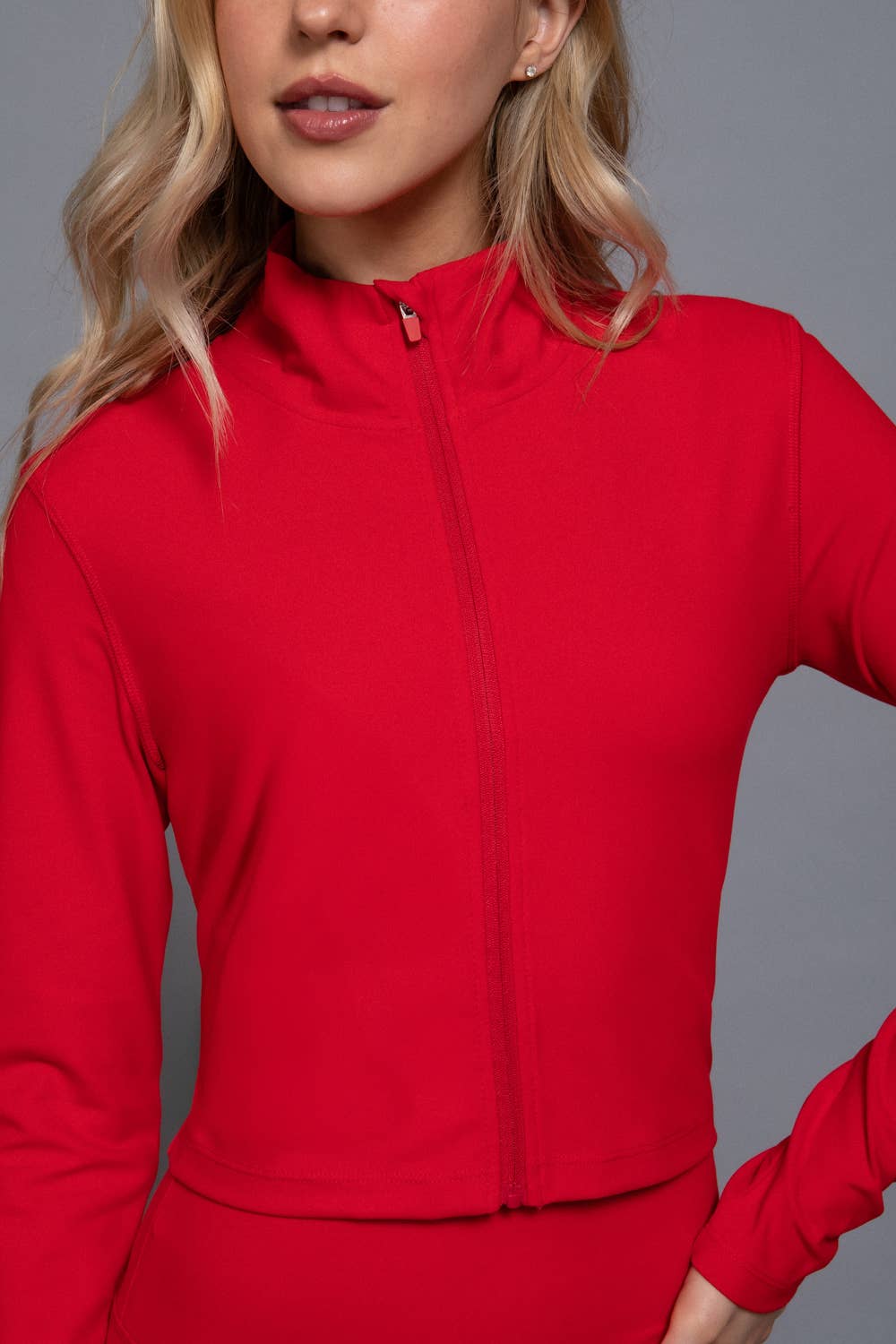 Long Sleeve High Neck Zip-Up Workout Jacket