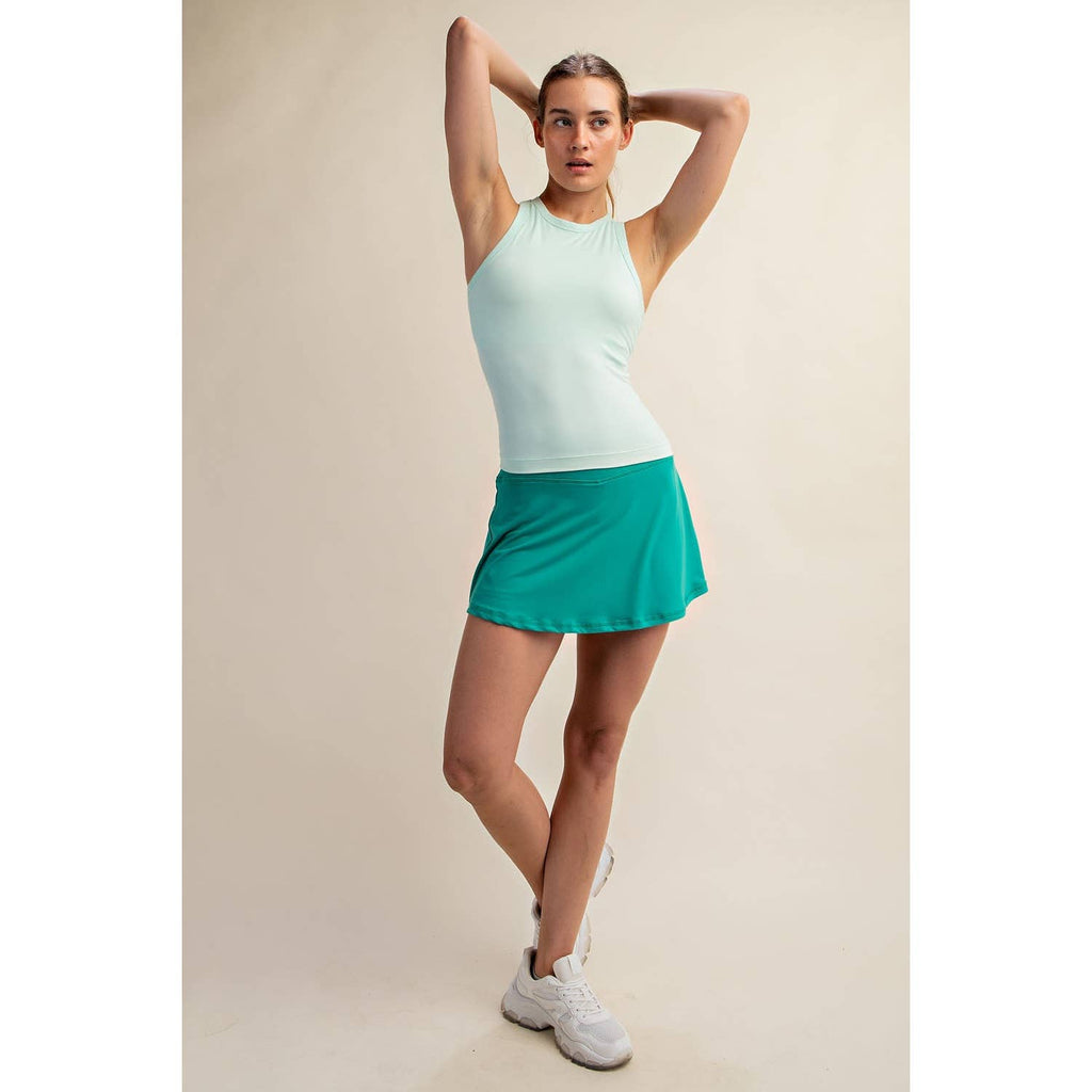 BUTTER SLEEVELESS RACER BACK TANK TOP