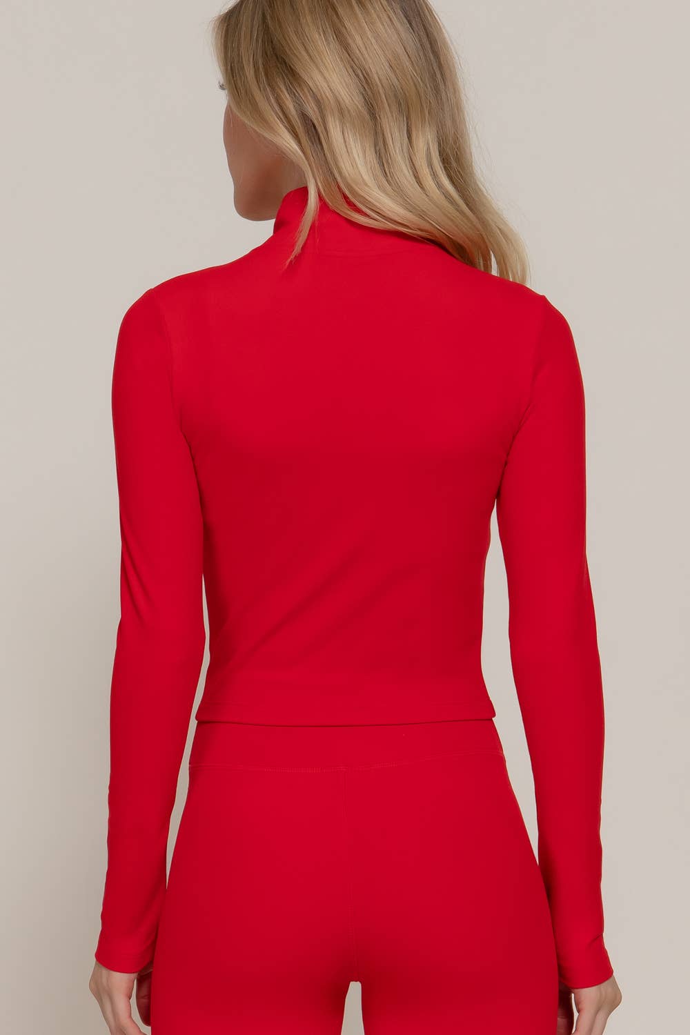 Long Sleeve Mock Neck Zip-Up Workout Jacket