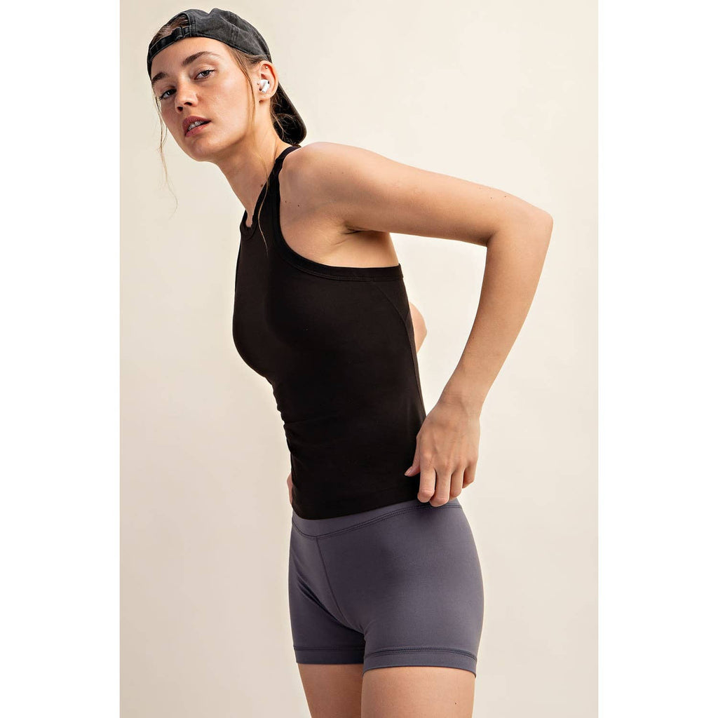 BUTTER SLEEVELESS RACER BACK TANK TOP