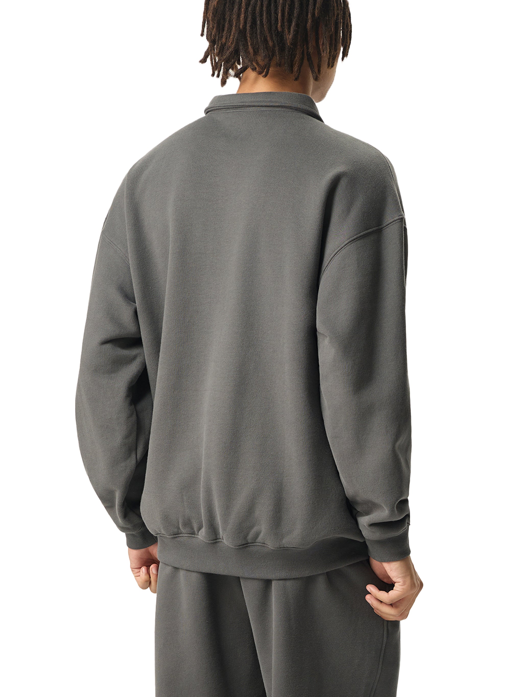 Heavyweight Polo-Collar Sweatshirt
